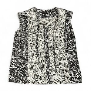 Talbots Monochrome Polka Dot Top PETITE